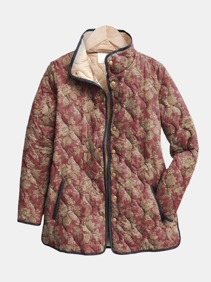 Veradette™ | Retro Floral Print Jacket