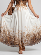 Orlune | Pleated White Midi Dress