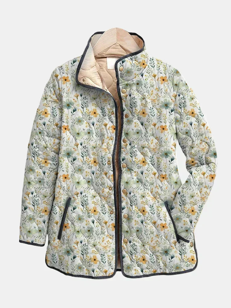 Elowynn™ | Floral-Printed Quilted Jacket