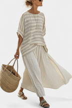 Westlyn | Comfortable Striped Top & Flowing Pants