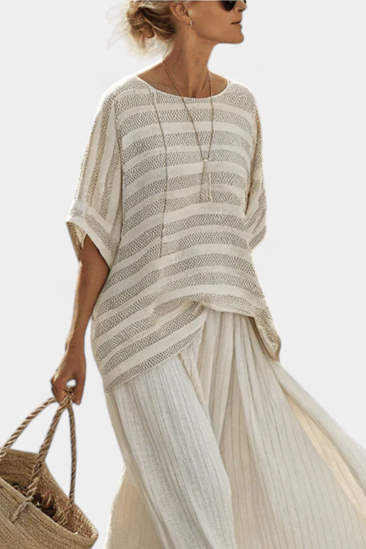 Westlyn | Comfortable Striped Top & Flowing Pants