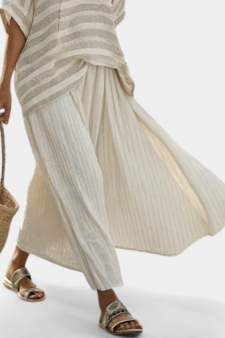 Westlyn | Comfortable Striped Top & Flowing Pants