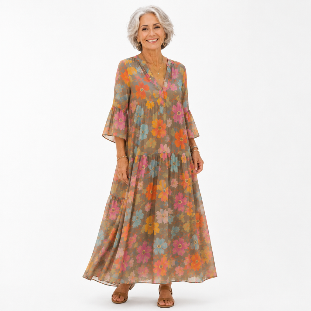 AURORA | Relaxed Floral Maxi Dress