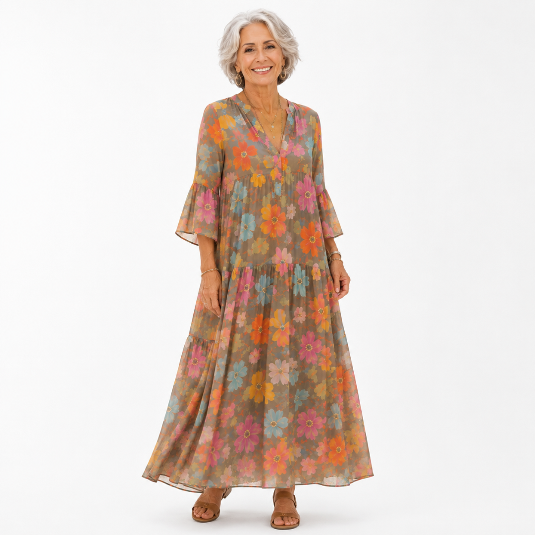 AURORA | Relaxed Floral Maxi Dress
