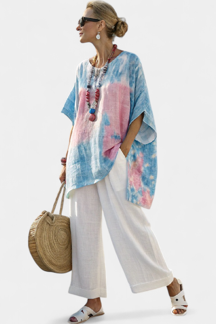 Vantrel | Comfortable Relaxed Top & Striped Pants