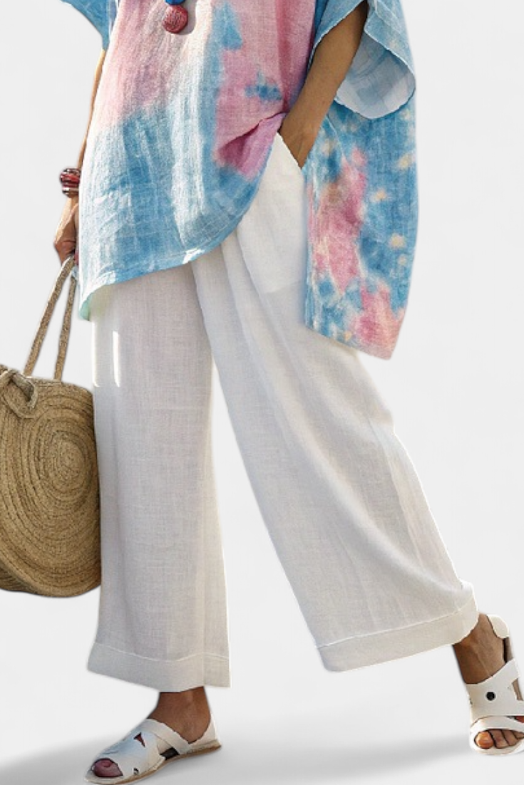 Vantrel | Comfortable Relaxed Top & Striped Pants