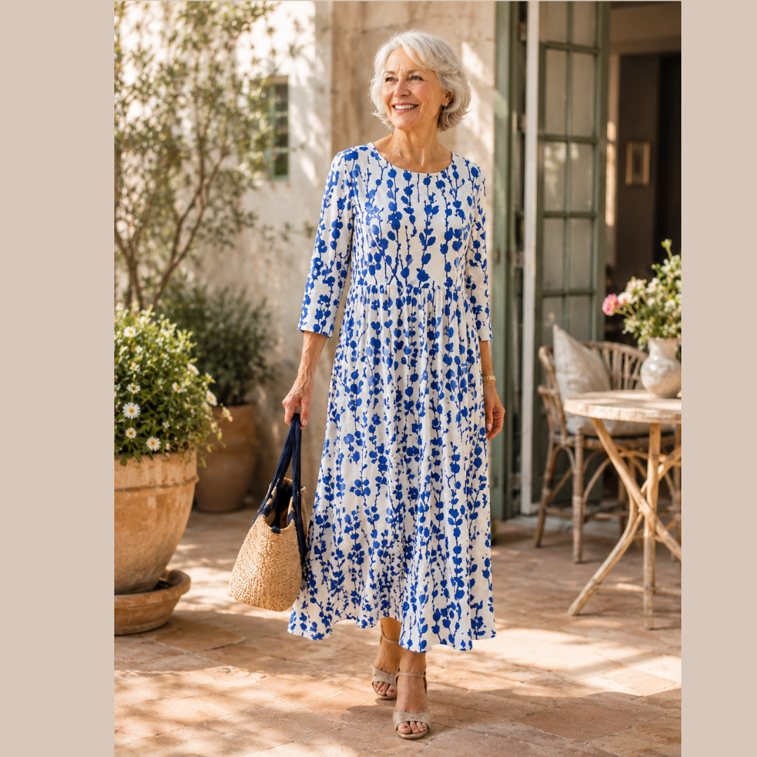 Sarah | Effortless Floral Midi Dress