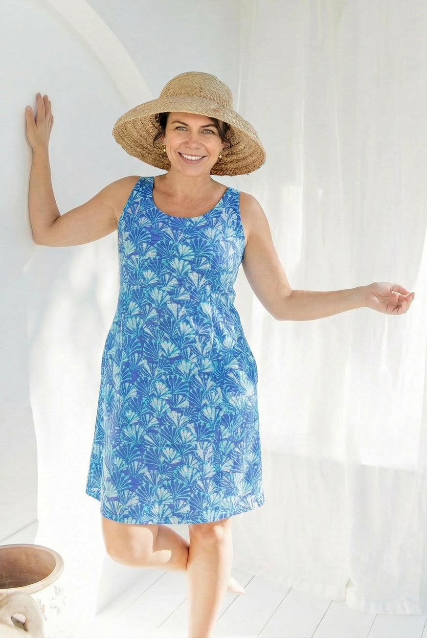 Shell Cotton Empire Dress